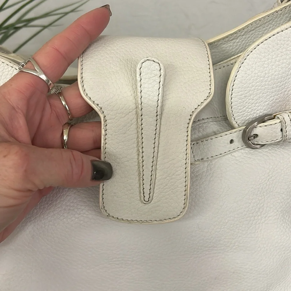 🤍 JIMMY CHOO White Pebbled Bag – Preloved Luxury 🤍